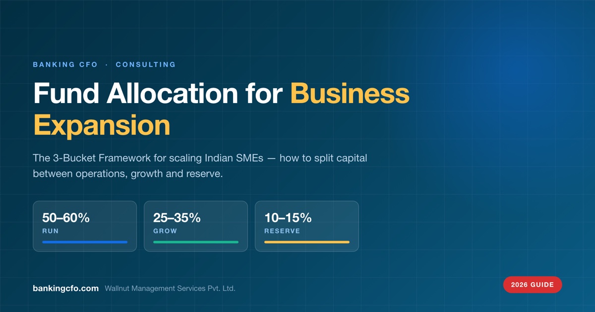 Fund Allocation for Business Expansion: The 3-Bucket Framework for Scaling Indian SMEs
